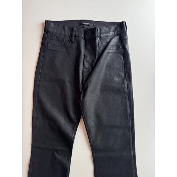 HUDSON Barbara Noir Coated Black Stretch High Rise Bootcut Jeans, Size 29 - Picture 6 of 16